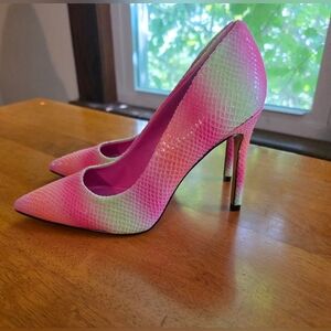 Mix No. 6 Danyah Island Fruits Neon Snakeskin Ombre Heels